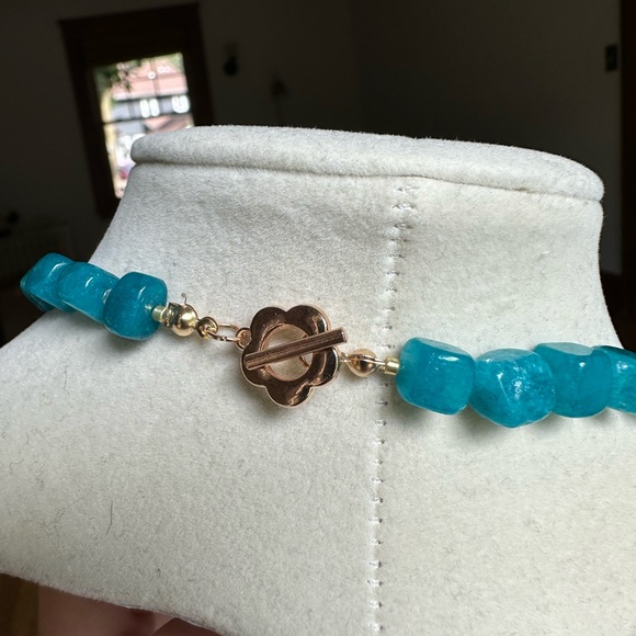 Handcrafted Chunky Gemstone Statement Necklace - Picture 3 of 3